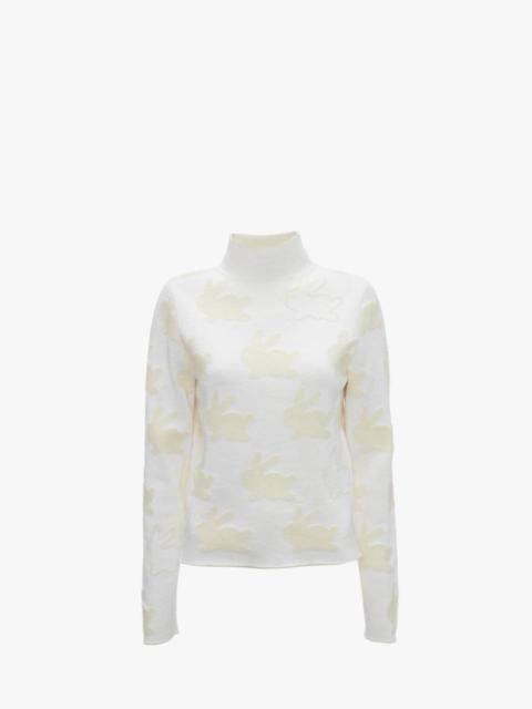 ALL OVER BUNNY TURTLENECK JUMPER