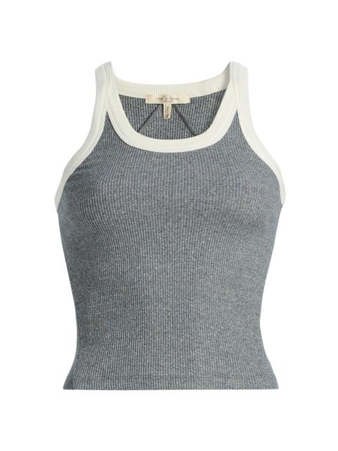 rag & bone Women's The Essential Rib-Knit Cotton-Blend Tank - Heather Grey