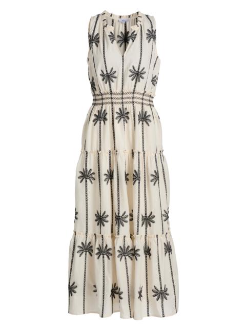 Rails Women's Loulou Embroidered Tiered Cotton Maxi Dress - Embroidered Palms