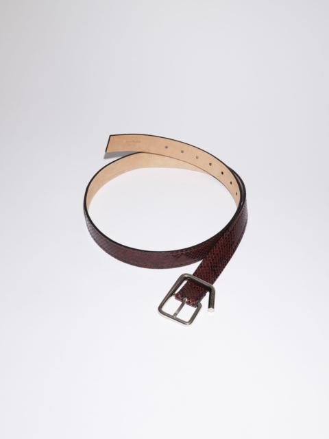 Acne Studios Deconstructed belt - Black/burgundy