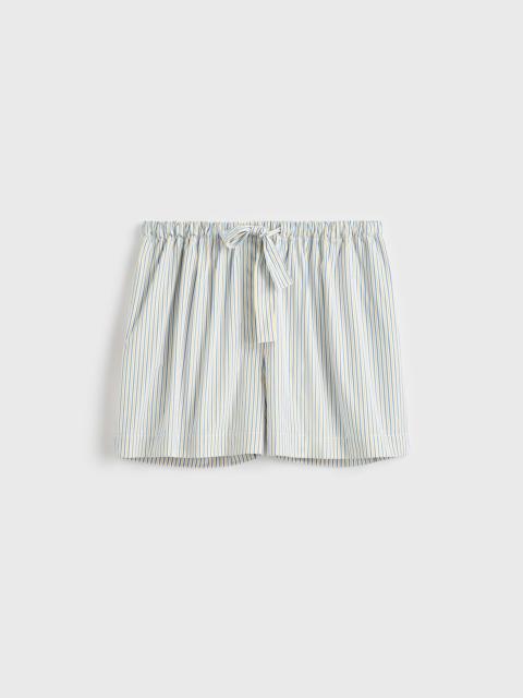 TOTEME Striped summer shorts blue/yellow