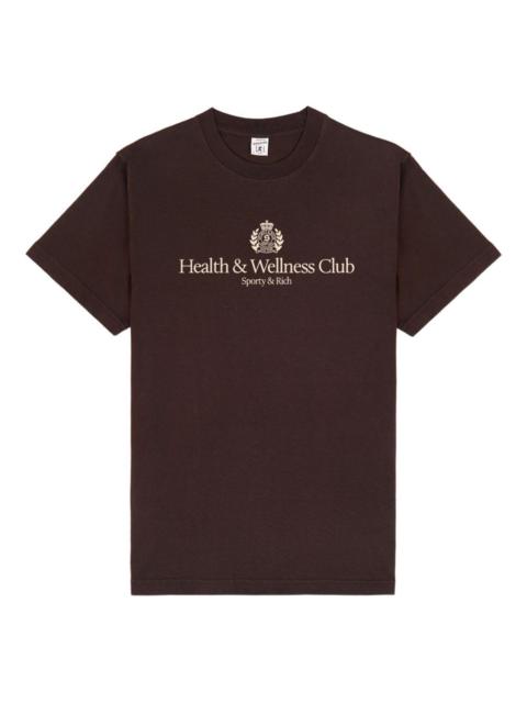 Sporty & Rich H&W Crest graphic-print T-shirt