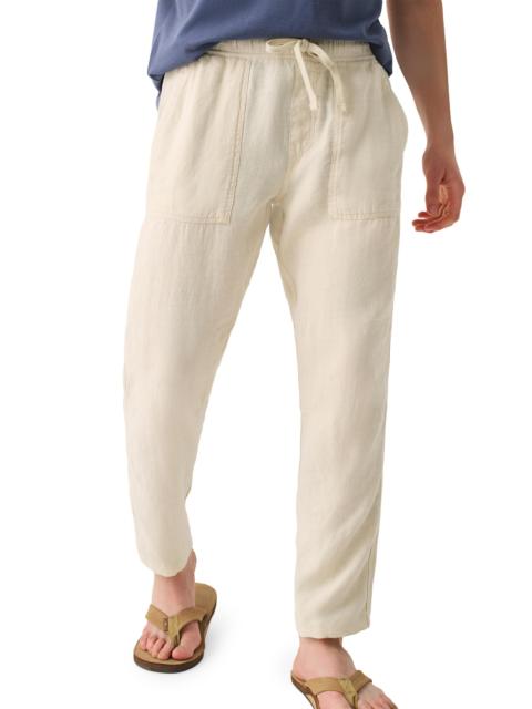 FAHERTY Men's Essential Linen Drawstring Pants - Weathered Sand