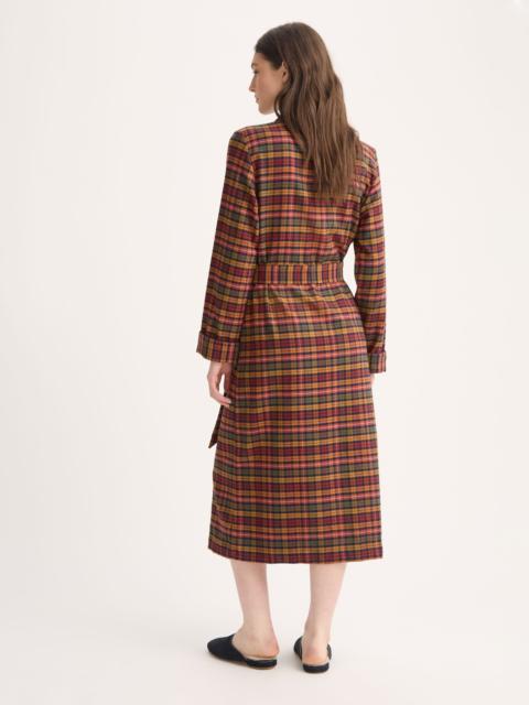Women's Robe Kelburn Brushed Cotton Multicolor Check