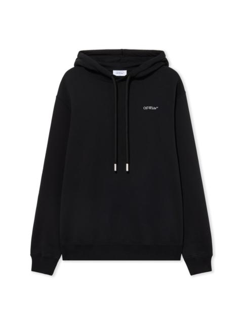 Off-White Embroidered Arrow Out Flower Hoodie