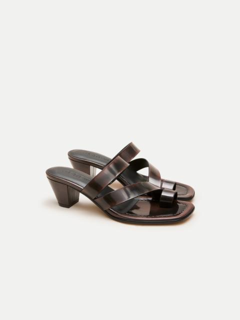 J.CREW Toe-ring kitten-heel sandals in burnished leather