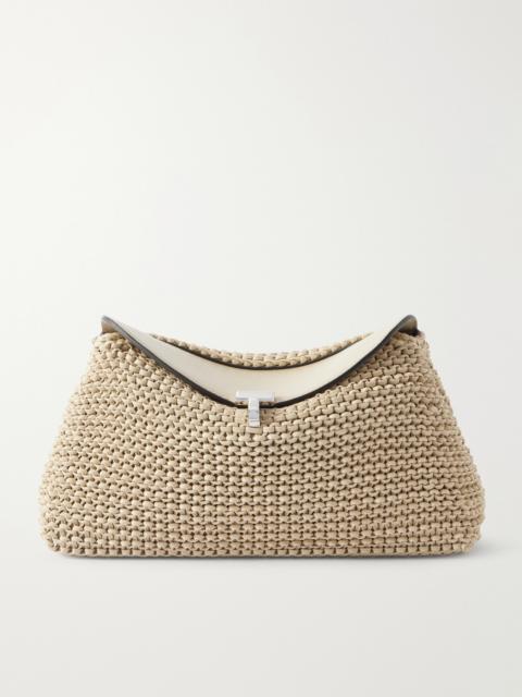 TOTEME T-lock Woven Leather Clutch