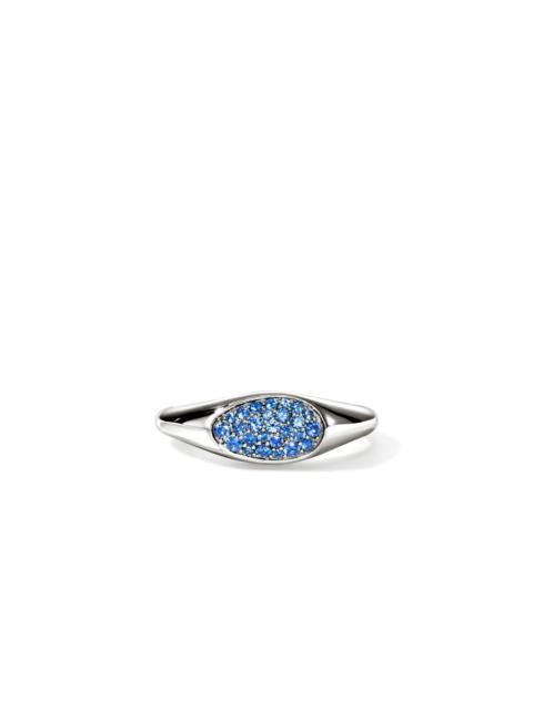 JOHN HARDY Pebble Ring, Sterling Silver, Blue Sapphire