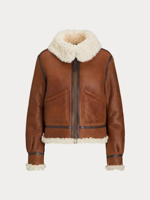 Polo Ralph Lauren Leather-Trim Shearling Aviator Jacket
