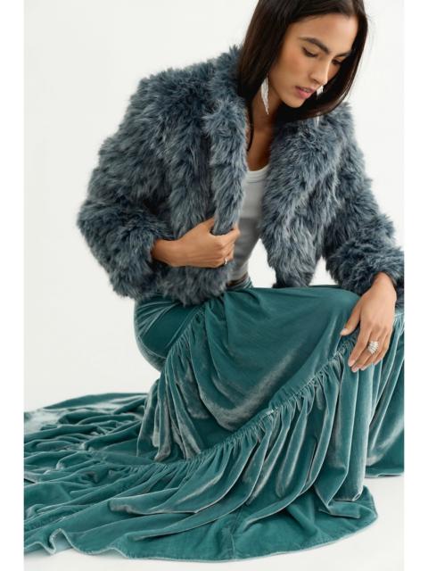 FREE PEOPLE Juliette Velvet Maxi Skirt
