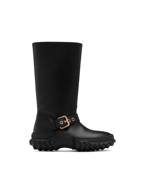Black Buckle Army Boot