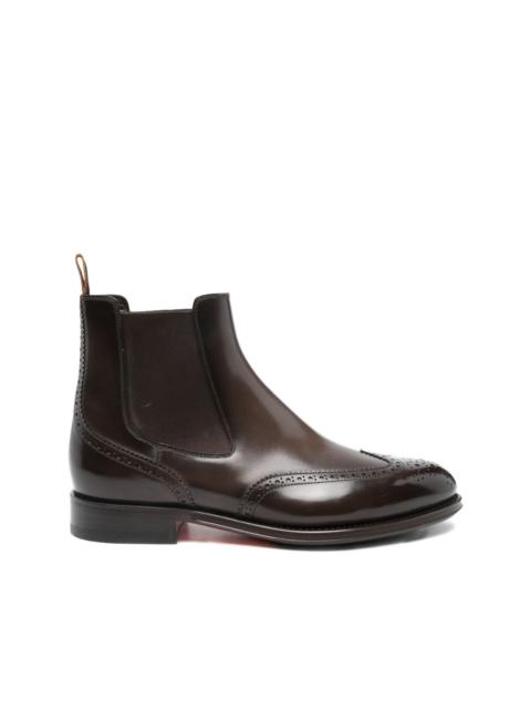 Santoni leather Chelsea boots