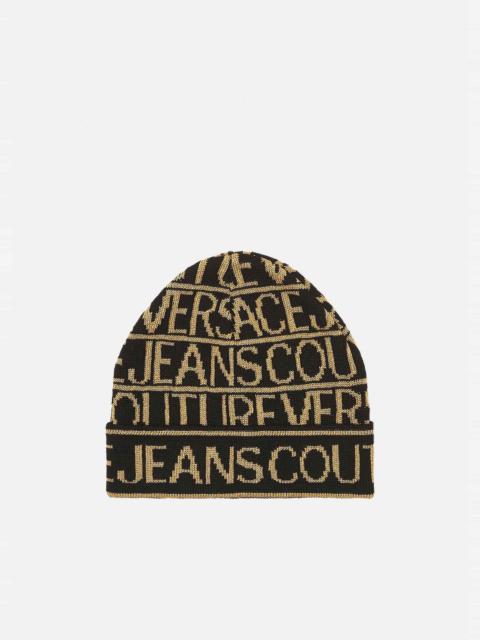 VERSACE JEANS COUTURE Logo Pattern Wool Blend Cap