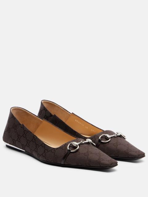 GUCCI Vittoria GG canvas ballet flats
