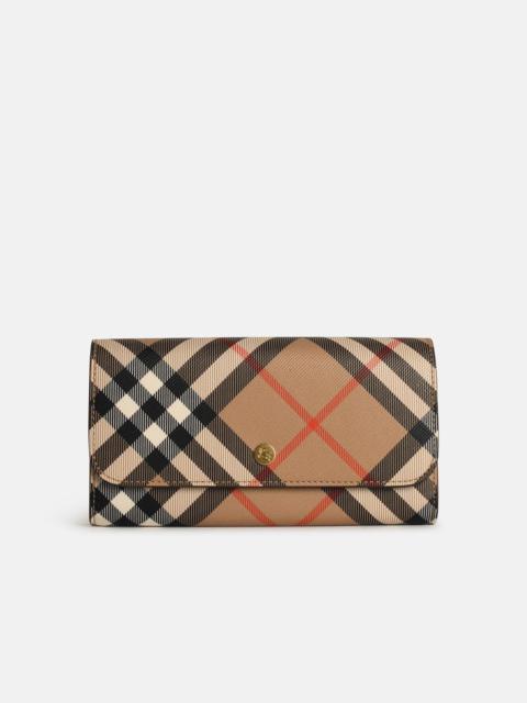 'HALTON' BEIGE COTTON BLEND WALLET