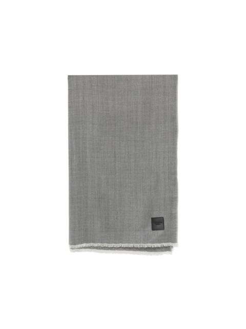 WEEKEND Max Mara WKAquantum herringbone-weave frayed scarf