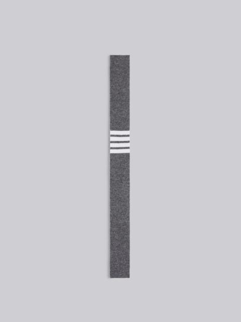 Thom Browne Medium Grey Cashmere Knit 4-Bar Tie