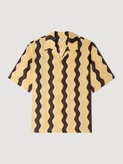 Sandro PRINTED LINEN SHIRT