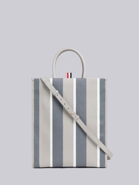 Thom Browne Stripe Pebble Grain Leather Vertical Tote