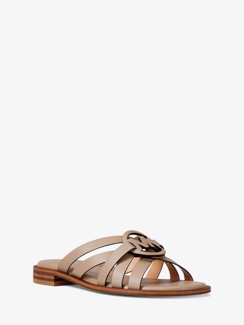 MICHAEL KORS Erika Leather Slide Sandal