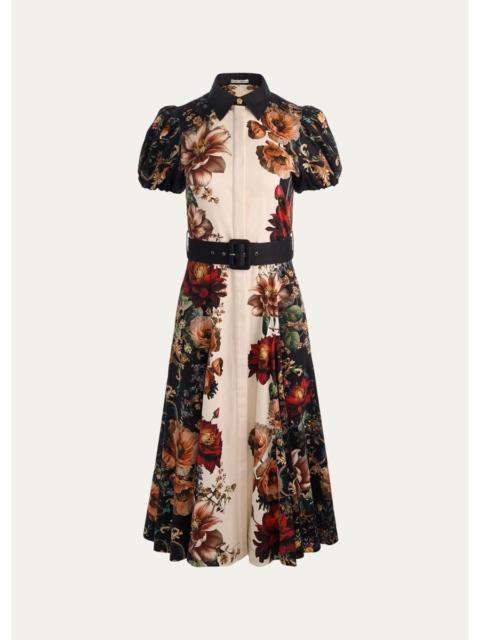 Alice + Olivia Henrietta Floral Belted Midi Dress
