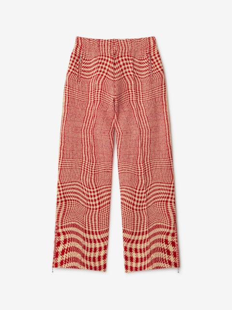 Burberry Warped Houndstooth Nylon Blend Track Pants