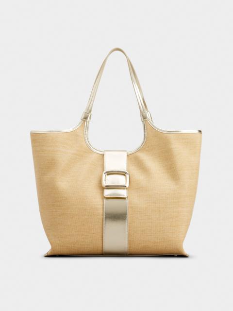 Roger Vivier Viv' Choc Medium Shopping Bag in Fabric