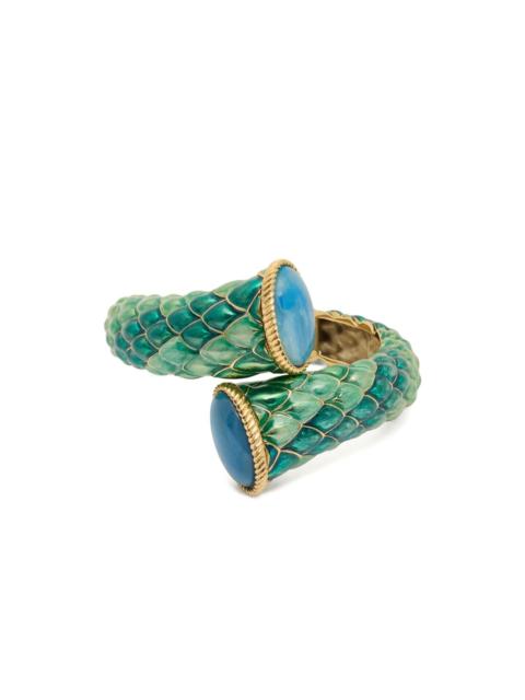 Roberto Cavalli scaled cuff bracelet