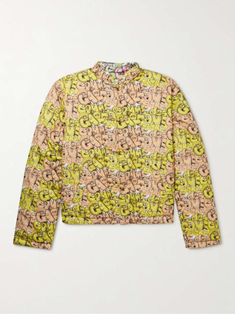 Comme des Garçons SHIRT + KAWS Reversible Printed Cotton-Poplin Bomber Jacket