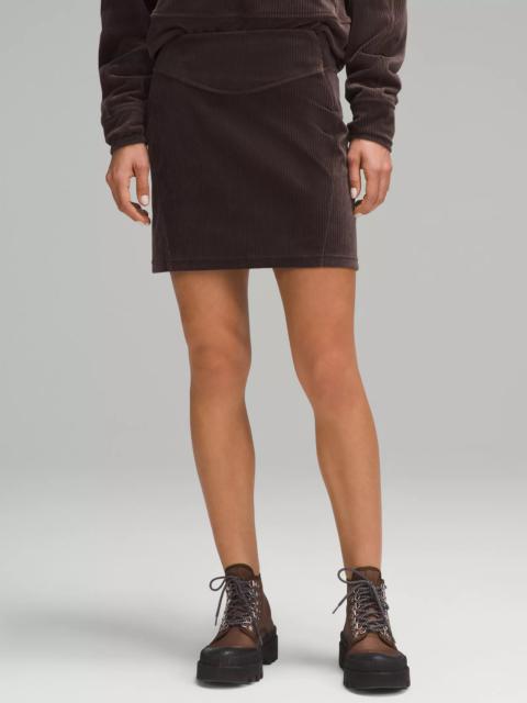 Scuba Mid-Rise Mini Skirt *Velvet Cord