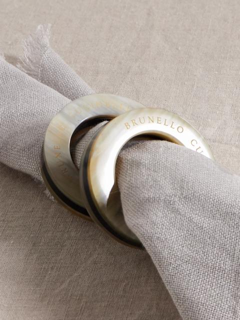 Brunello Cucinelli Set Of Six Horn Napkin Rings