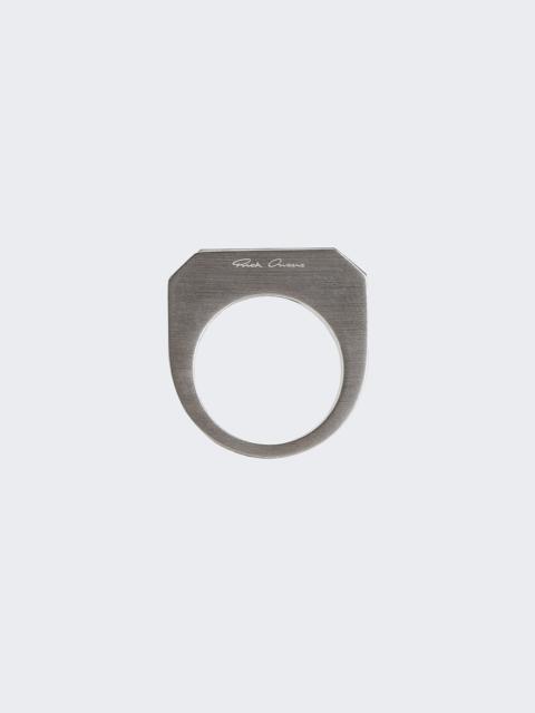 Rick Owens DRKSHDW Crystal Hollywood Ring Palladium