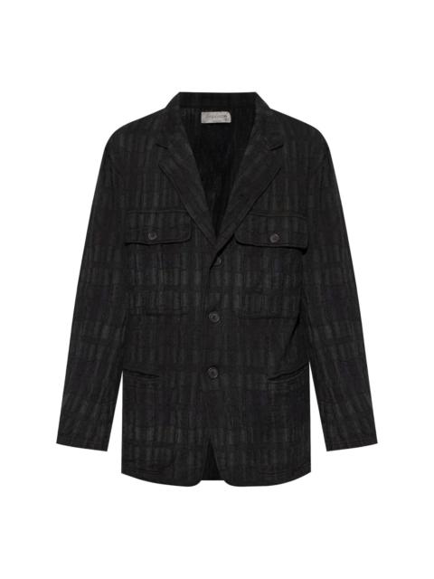 Yohji Yamamoto textured-finish blazer