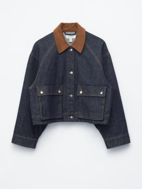& Other Stories Short Cord-Collar Denim Jacket