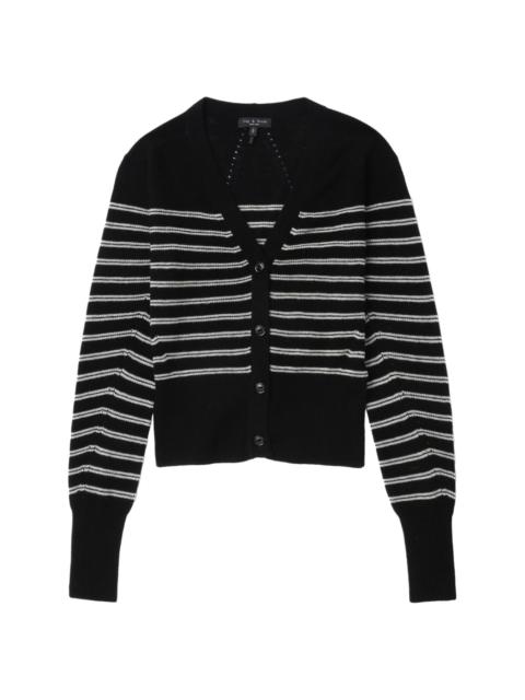 rag & bone Bree striped wool cardigan