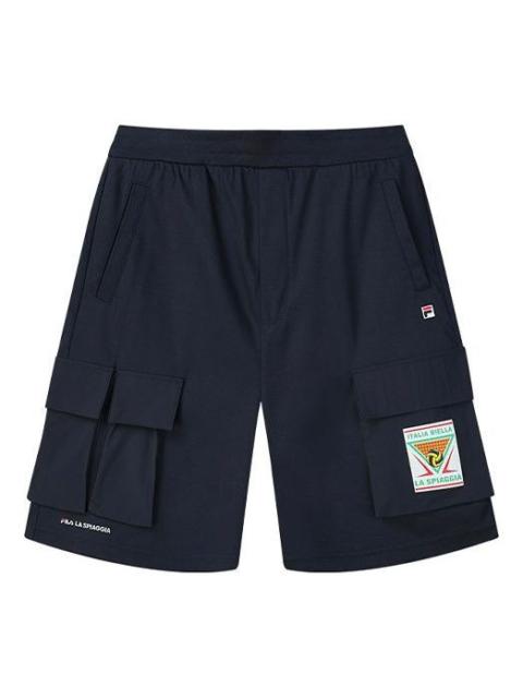 FILA FILA Logo Letter Printing Pocket Short Pant Male Blue F11M128655F-NV