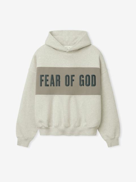 ESSENTIALS Cropped Relaxed Panelled Hoodie