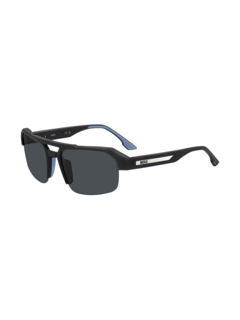 BOSS BLACK SUNGLASSES WITH TEMPLE INSERT AND LOGO