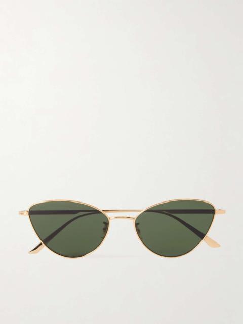 Oliver Peoples + KHAITE 1998C cat-eye gold-tone sunglasses Gold