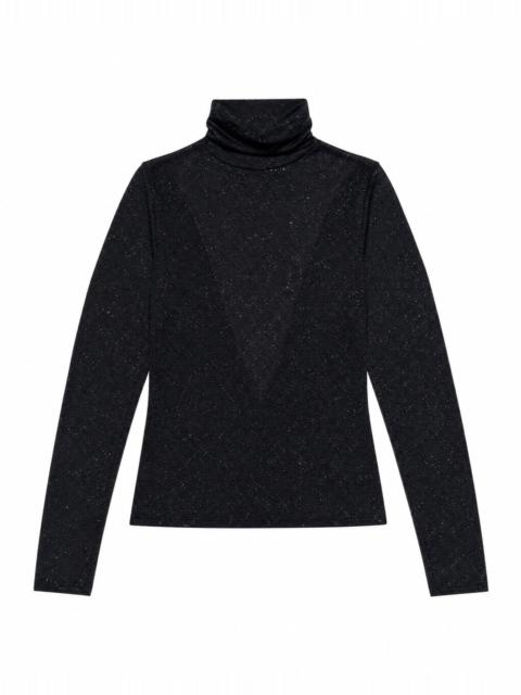 The Kooples BLACK RHINESTONE-EMBELLISHED KNIT TOP