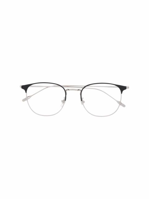 Montblanc matte-effect round-frame glasses