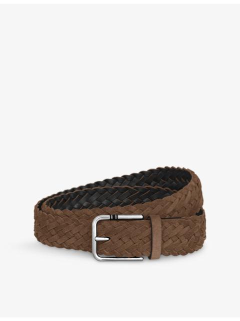 Montblanc Square Buckle Leather Belt