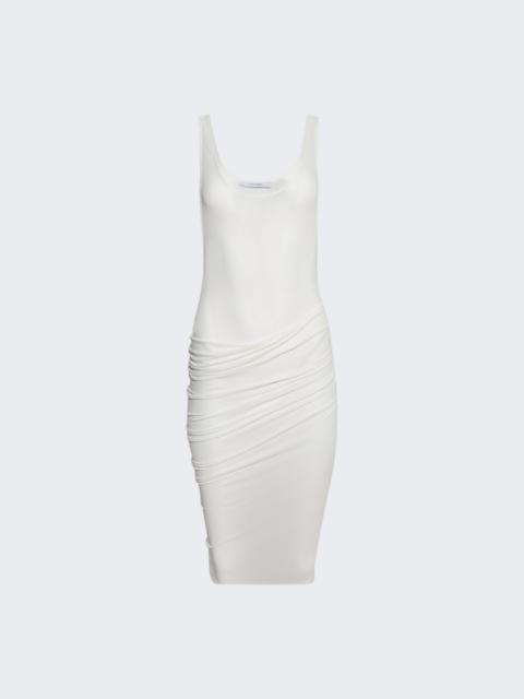 ALEX PERRY Asymmetric Drape Singlet Dress In Crepe Jersey White