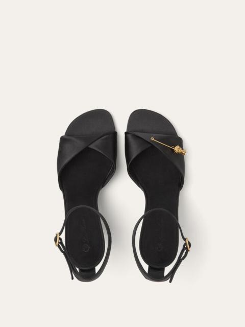 Loro Piana Olympia Heeled Sandal