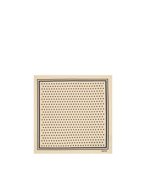 TOM FORD POLKA DOT SQUARE DESIGN POCKET SQUARE