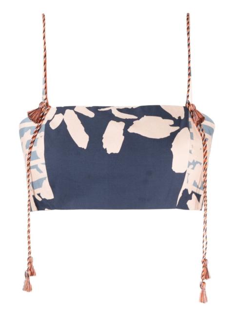 SILVIA TCHERASSI draped-tassel cotton corset