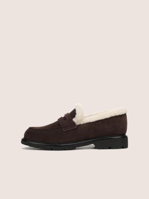 Vince Siena Shearling Lug-Sole Loafer