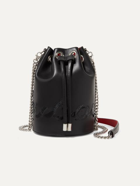 Christian Louboutin Marie Jane embellished leather bucket bag