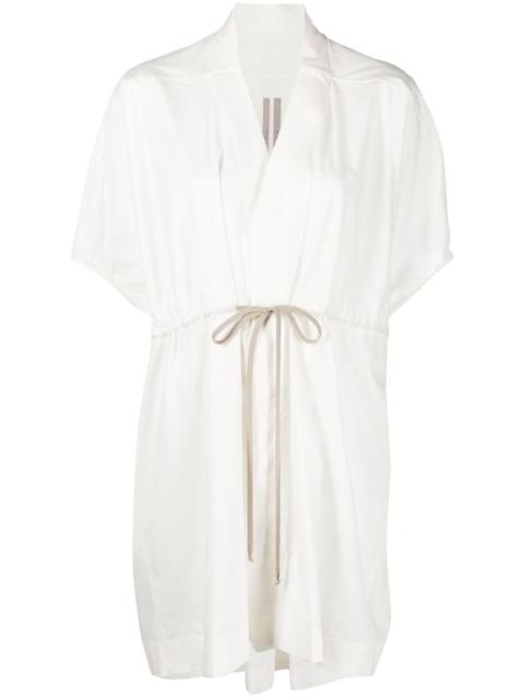 Rick Owens tie-front short-sleeved dress