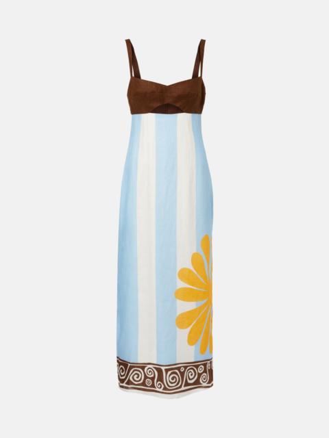 cala de la cruz daphne jersey maxi dress printed - 25A036 resort 25